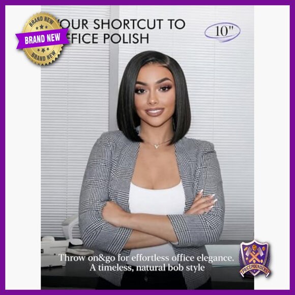 10 Inch Human Hair Bob Wig Glueless Lace Front Protective Style main image 6